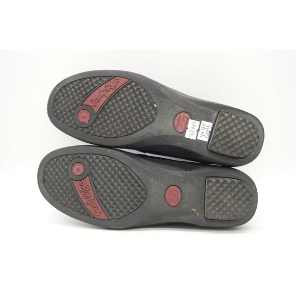 Gravity Defyer Black Patent Leather Peep Toe Wedge Heel Shoes Women's 8 - Picture 10 of 10